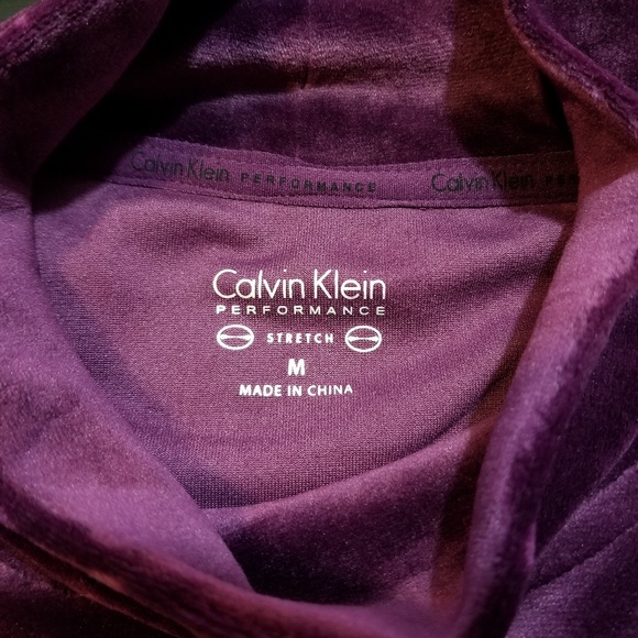Calvin Klein Velvet Cold Shoulder Blouse Top - Picture 7 of 9